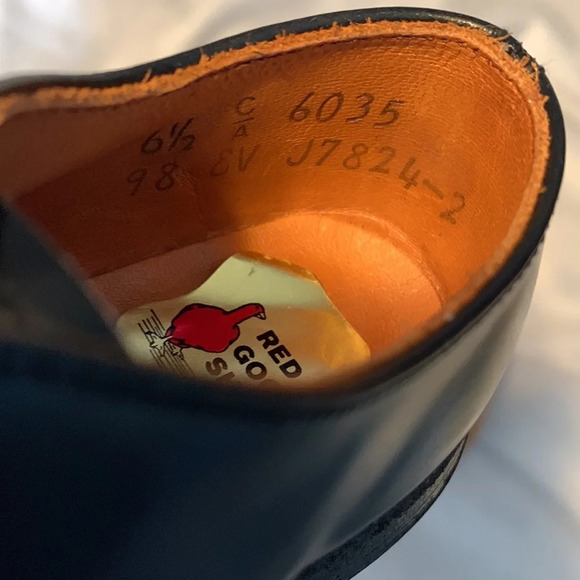 Vintage little boys shoes mother goose blue leather sneakers red goose black 6.5 - Picture 7 of 11